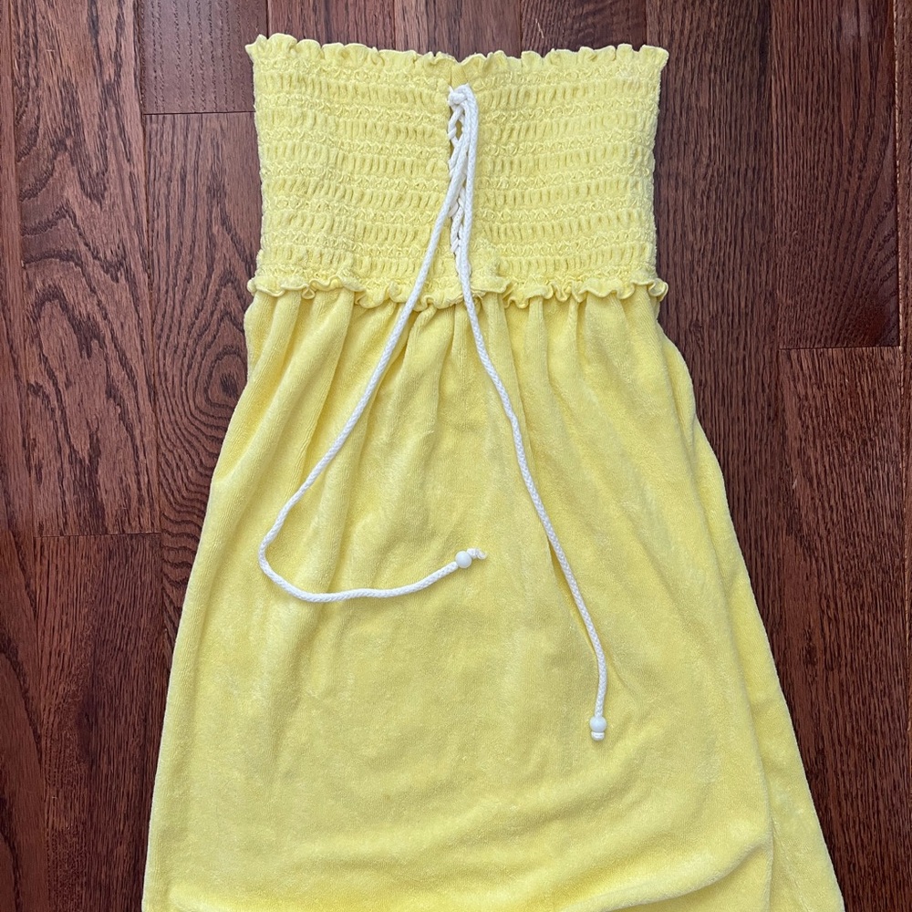 Juicy Couture Yellow Smocked Coverup dress